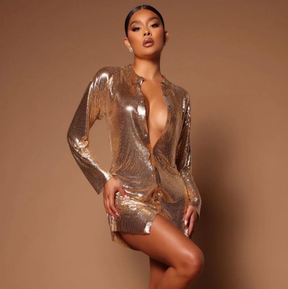 Gold Chainmail Dress